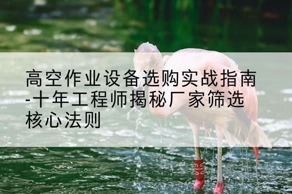 永昌剪叉式升降机厂家-高空作业设备选购实战指南-十年工程师揭秘厂家筛选核心法则