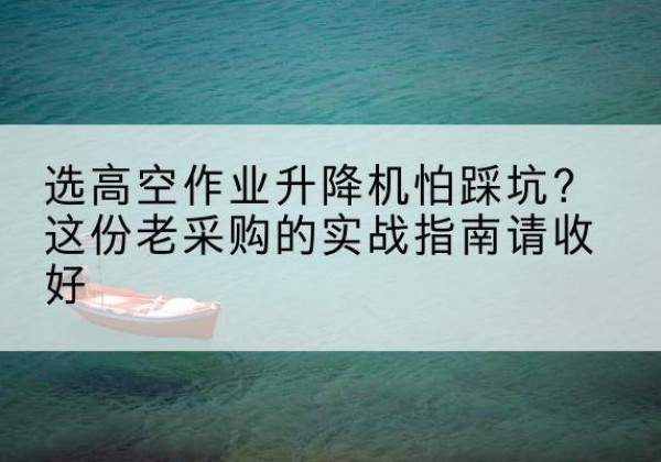永昌高空作业升降机厂家推荐-选高空作业升降机怕踩坑？这份老采购的实战指南请收好